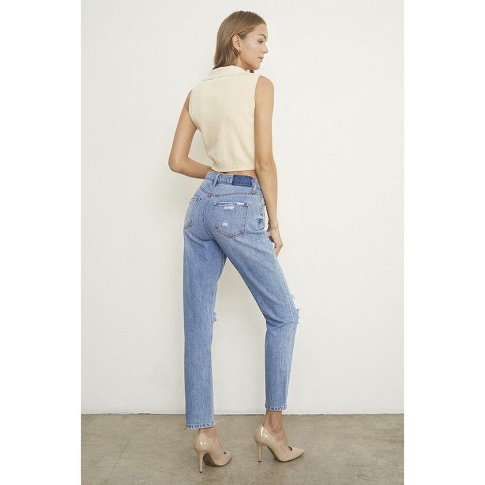 Insane Gene High Rise Distressed Girlfriend Jeans - P2144 - Size 7/27 - Picture 5 of 8